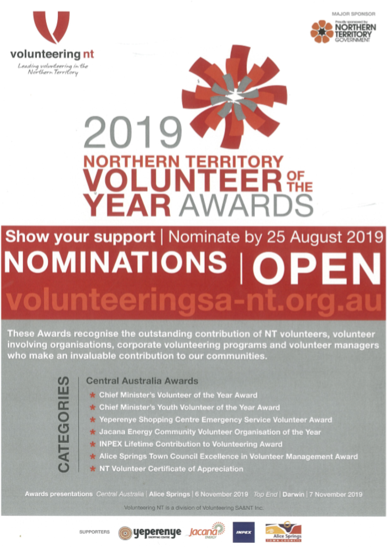 Volunteer Awards Flyer